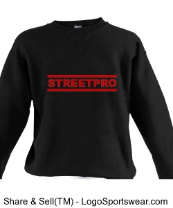 Streetpro Pullover Soccerboys Black/Red Design Zoom