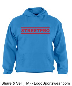 Streetpro Hoodie Soccerboys Turquoise/Red Design Zoom